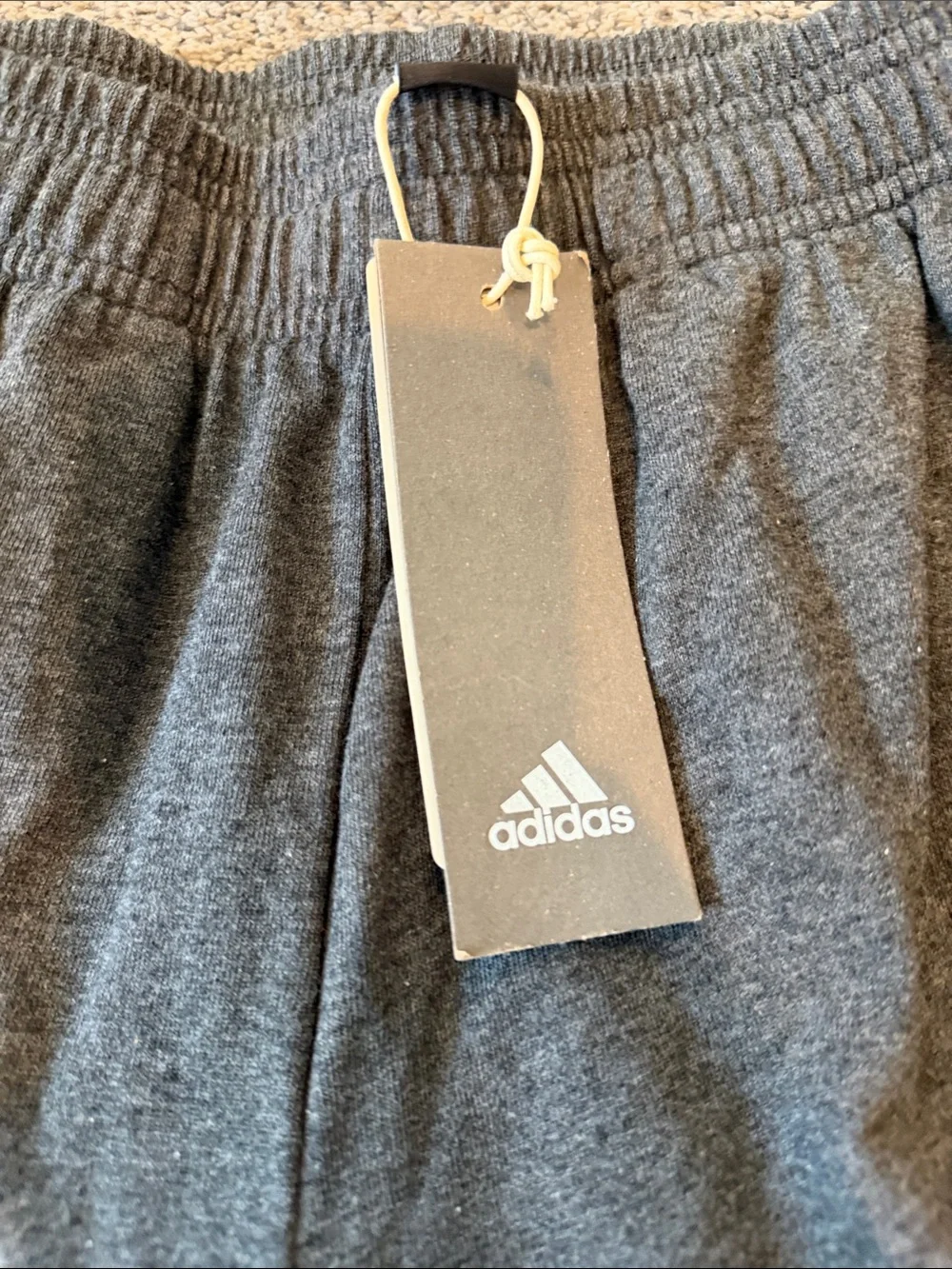 adidas Men's Dark Gray Athletic Shorts with Logo